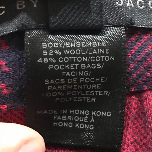 Marc By Marc Jacobs Maya Plaid Jacquard Skirt in Ink Blue Multi Size Large - Picture 9 of 13